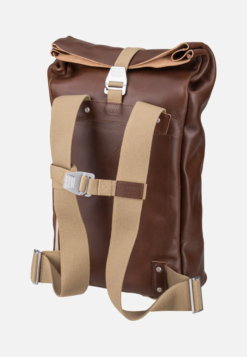 Pickwick Reflective Leather 12L Brown - Rolltop Rucksack