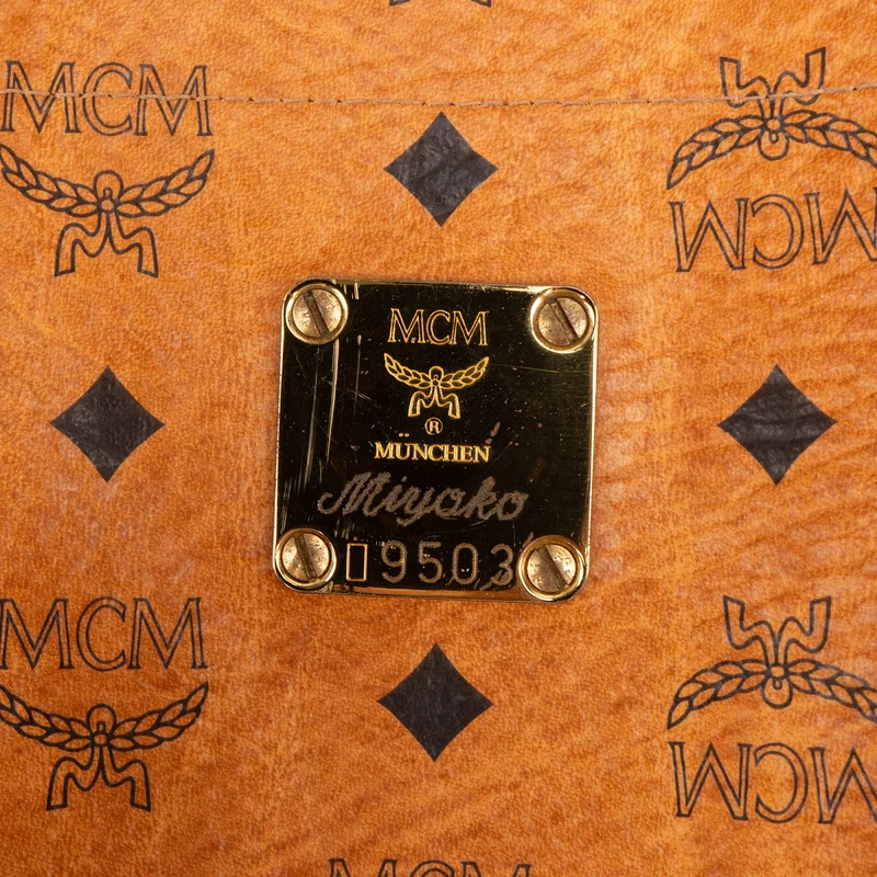 MCM Monogram Visetos XL Shopper Shoulder Bag