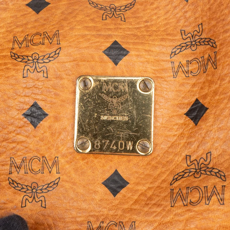 MCM Monogram Visetos Drawstring Bucket Crossbody Bag
