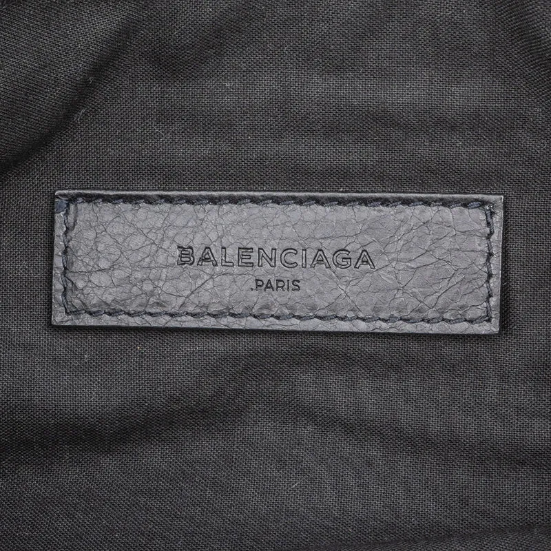 Balenciaga Black Arena Leather City Pochette Clutch