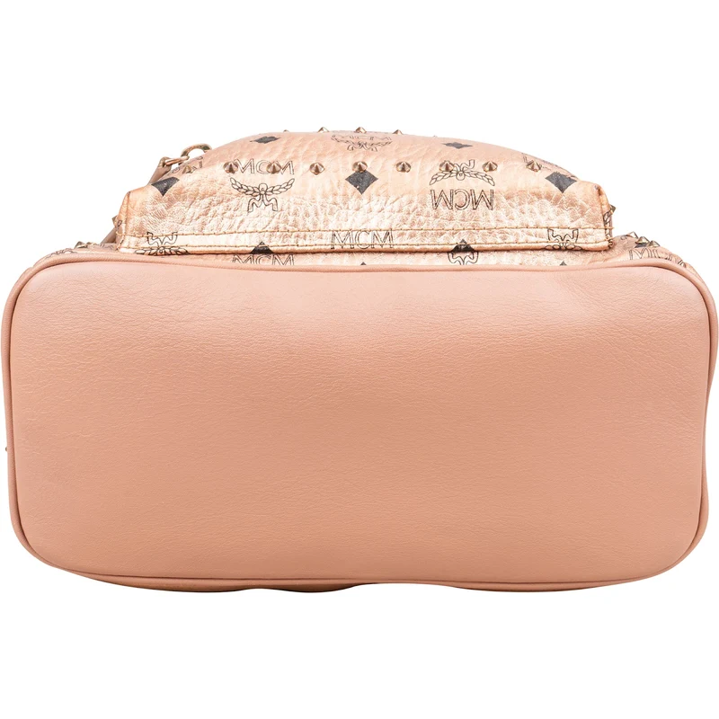 MCM Visetos Monogram Metallic Stark Studded Backpack
