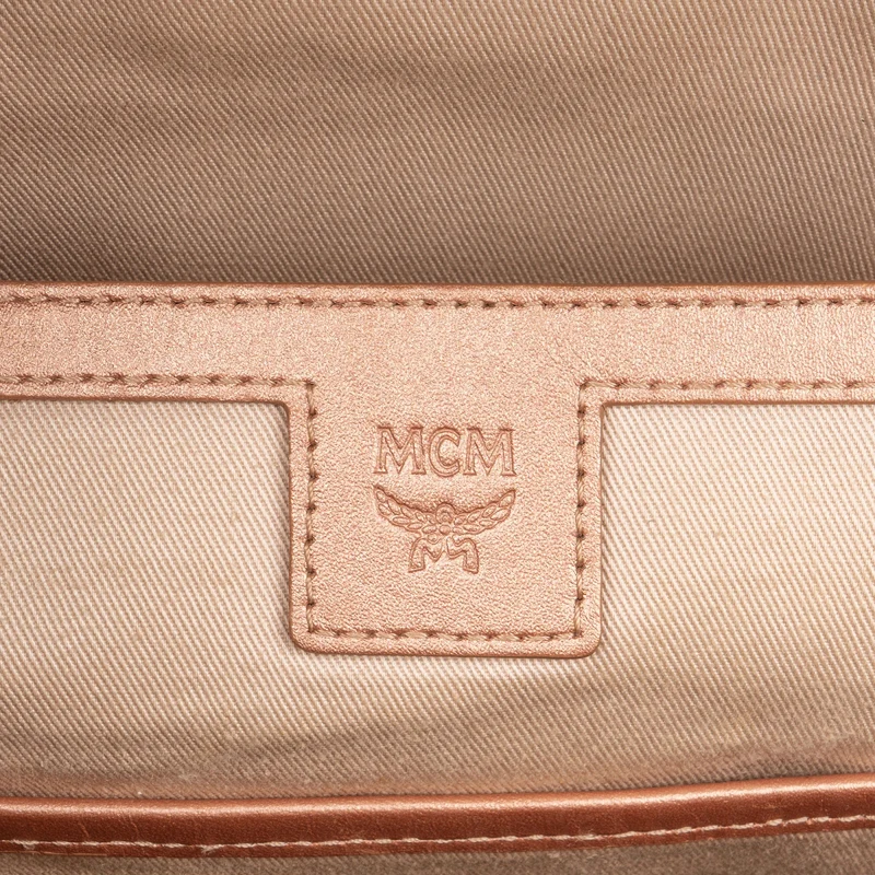 MCM Visetos Monogram Metallic Stark Studded Backpack