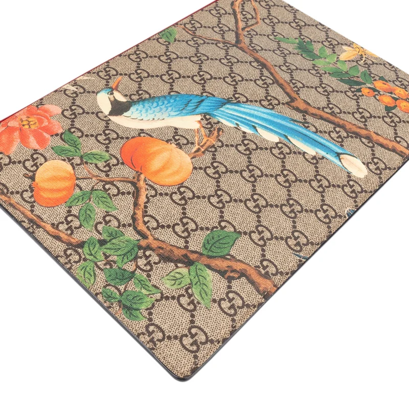 Gucci Monogram GG Supreme Floral Birds Canvas Tian Clutch