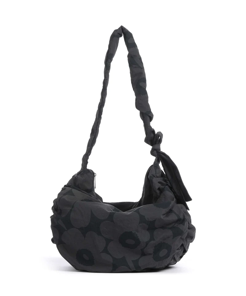 Marimekko Utu L Unikko Beuteltasche dark grey/black