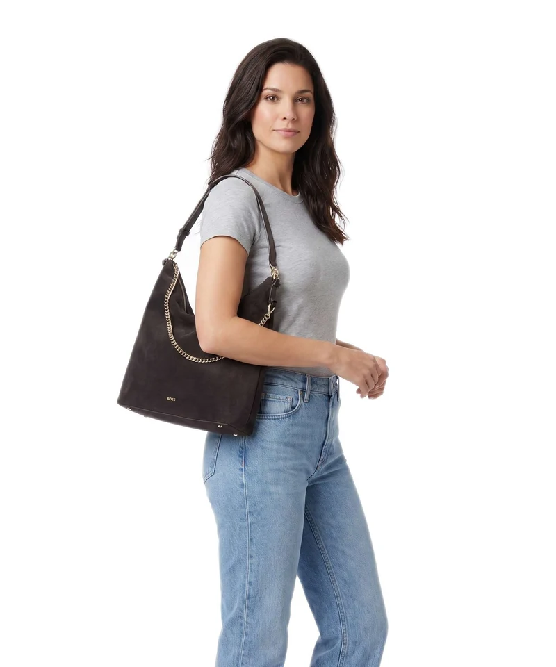 BOSS Yelena Beuteltasche dark brown