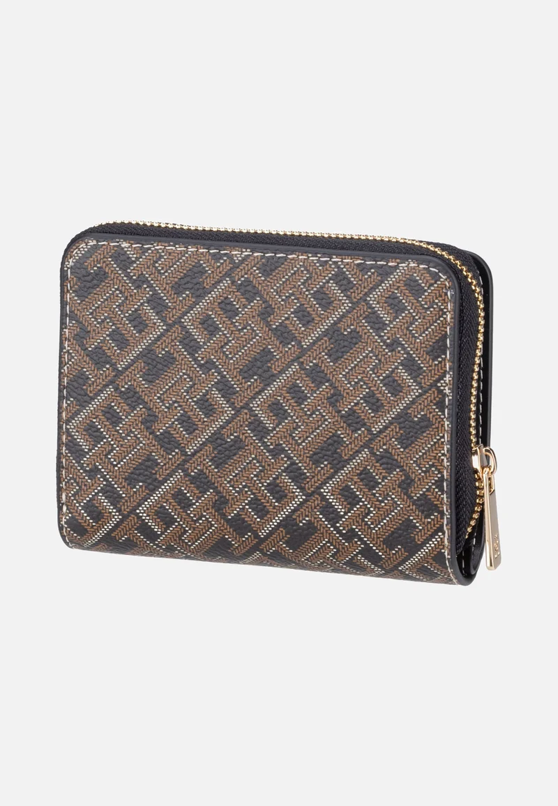 TH Icon Med Za W/Flap Mono Print Black Mix - Portemonnaie