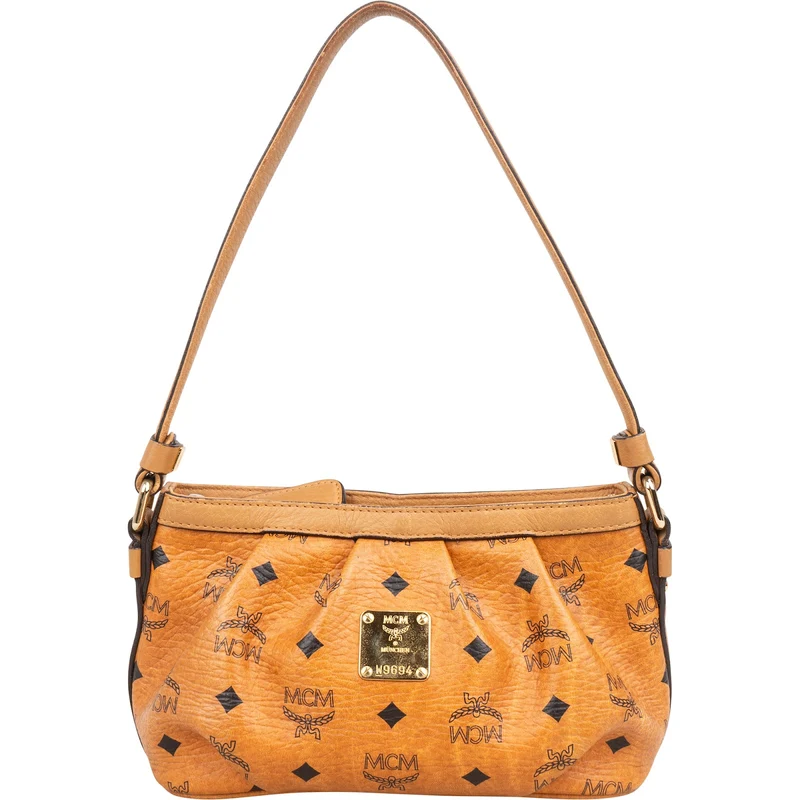 MCM Monogram Visetos Baguette Shoulder Handbag