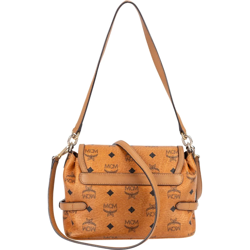 MCM Monogram Visetos Saddle Shoulder Bag