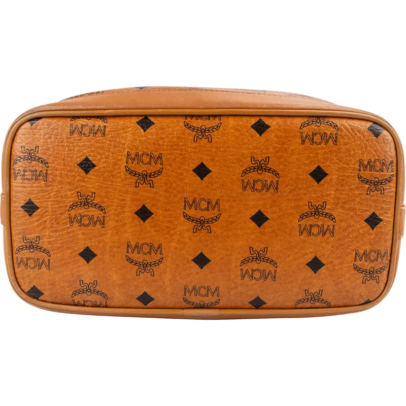 MCM Monogram Visetos Drawstring Bucket Crossbody Bag