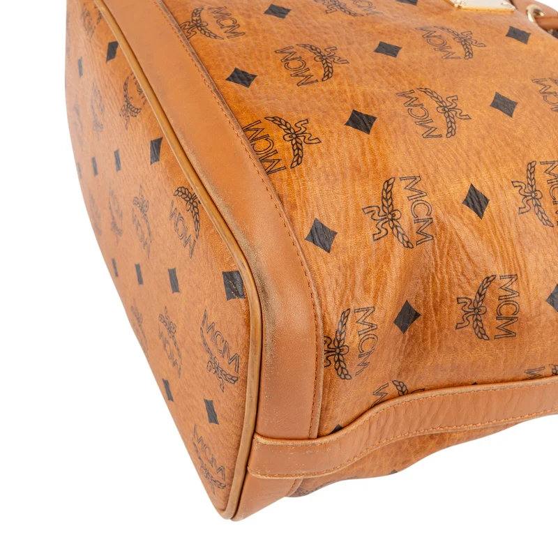 MCM Monogram Visetos Drawstring Bucket Crossbody Bag