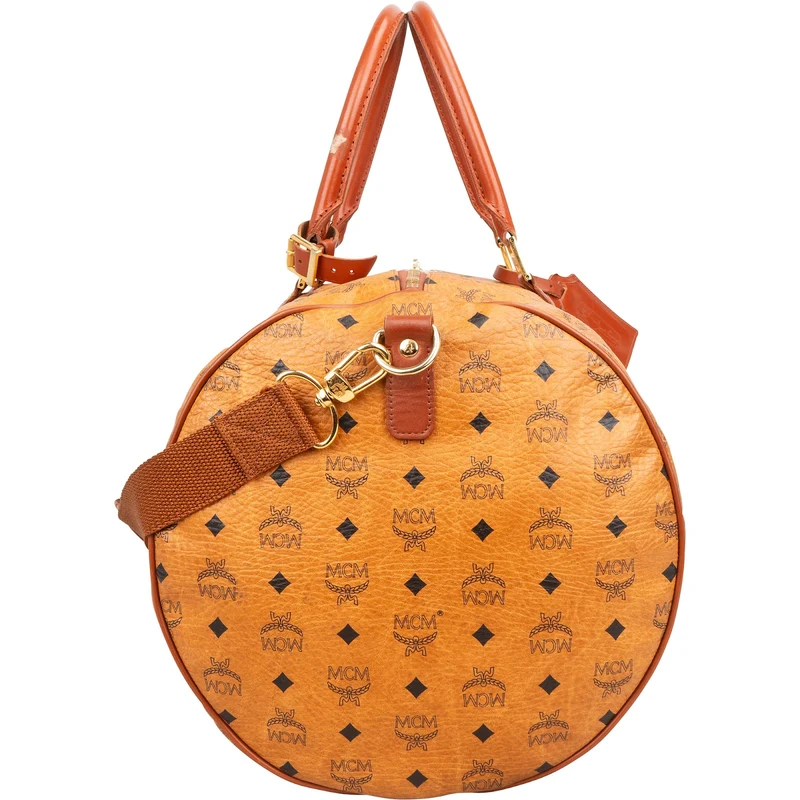 MCM Monogram Visetos Boston 50 Travel Bag