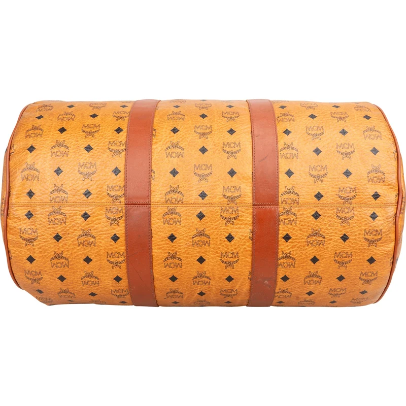 MCM Monogram Visetos Boston 50 Travel Bag