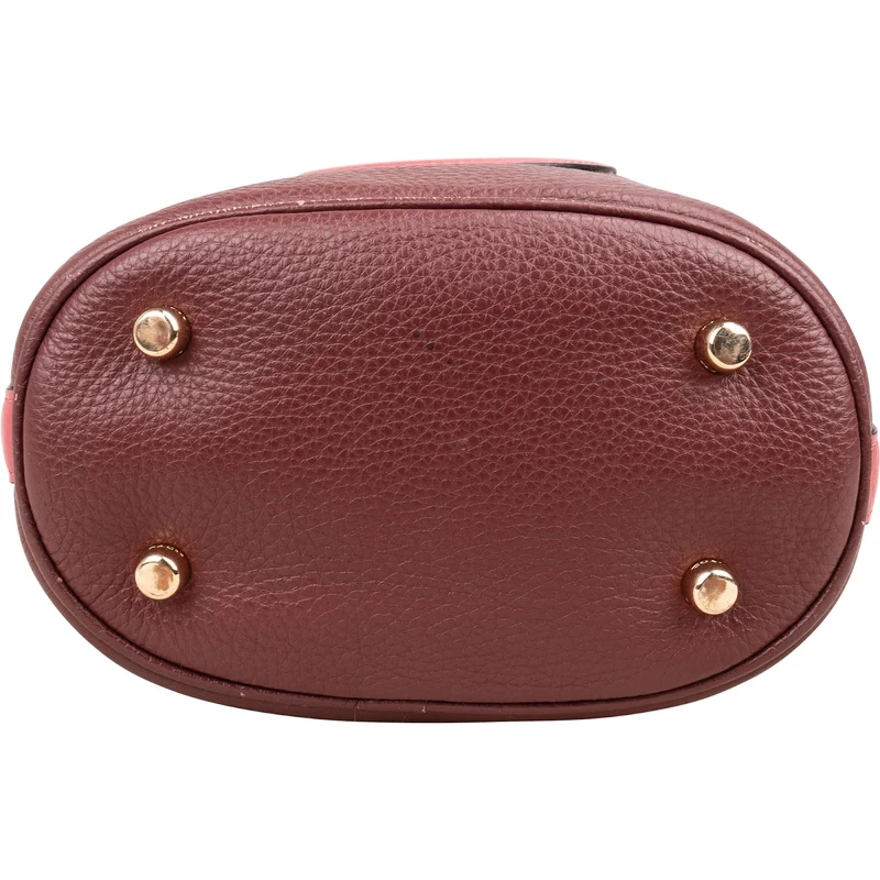 Coach Monogram Demi Bucket in Signature Stripe Handbag