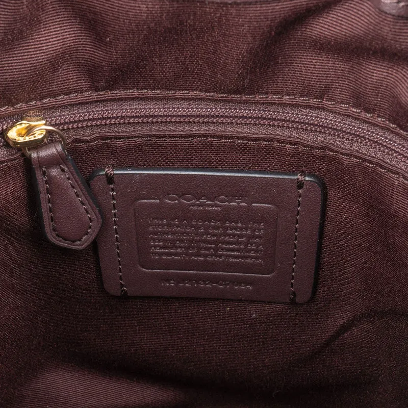 Coach Monogram Demi Bucket in Signature Stripe Handbag