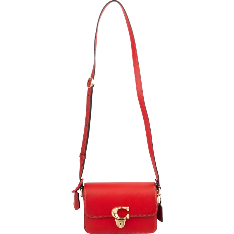 Coach Red Leather Studio Shoulder Crossbody Bag