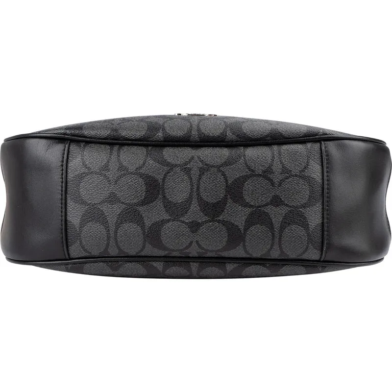 Coach Monogram Signature Black Hobo Shoulder Bag