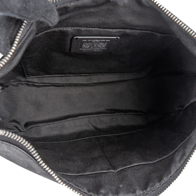 Coach Monogram Signature Black Hobo Shoulder Bag