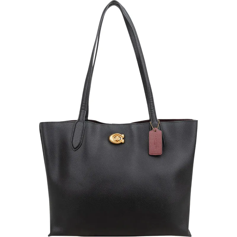 Coach Pebbled Leather Willow Tote Shoulder Bag