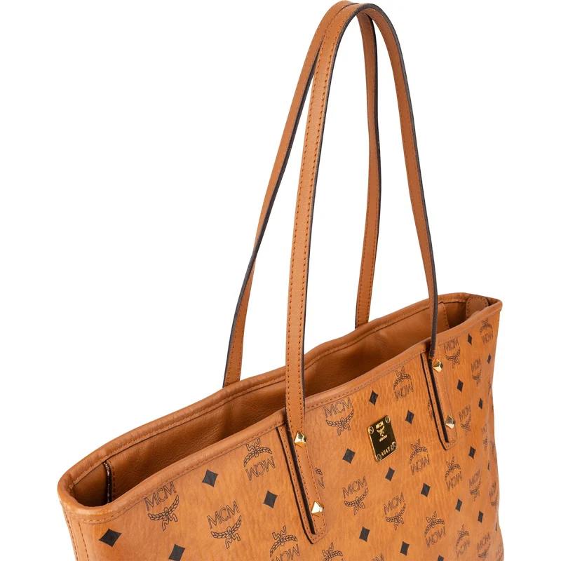 MCM Monogram Visetos Liz Reversible Shopper Tote Shoulder Bag