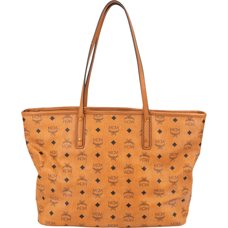 MCM Monogram Visetos Liz Reversible Shopper Tote Shoulder Bag