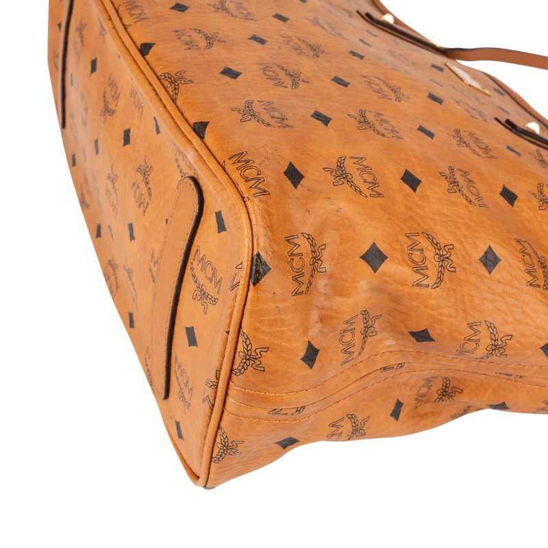 MCM Monogram Visetos Liz Reversible Shopper Tote Shoulder Bag