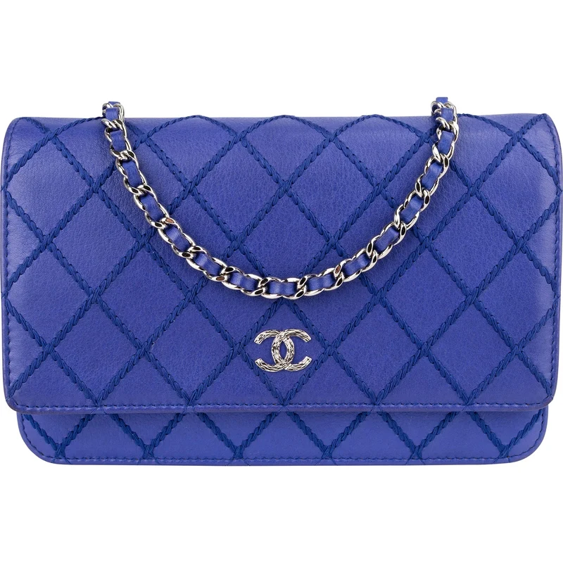 Chanel Surpique Stitched Calfskin Wallet on Chain Crossbody Bag