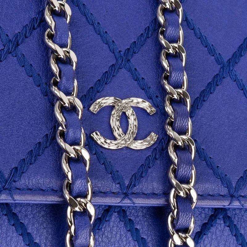 Chanel Surpique Stitched Calfskin Wallet on Chain Crossbody Bag
