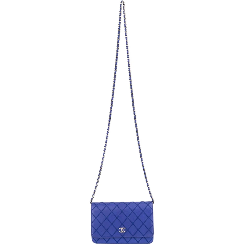 Chanel Surpique Stitched Calfskin Wallet on Chain Crossbody Bag