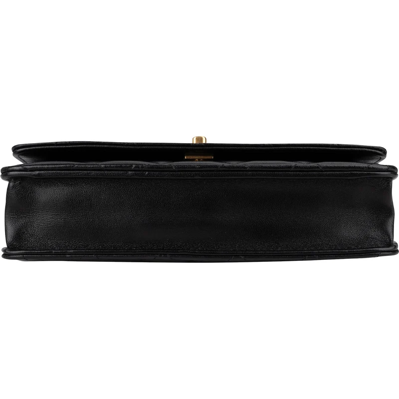Chanel Quilted Lambskin Pearl Handle Wallet On Chain Crossbody Bag