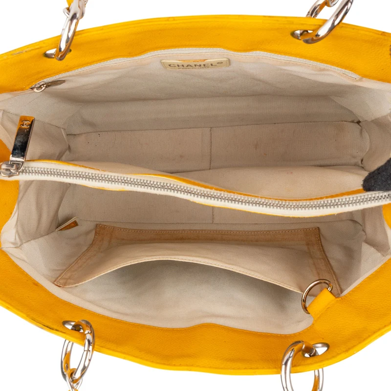 Chanel Quilted Caviar Leather Maxi Grand Shopping CC Tote Shoulder Bag
