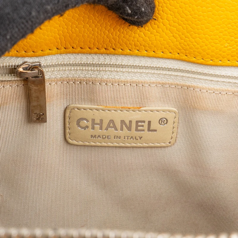 Chanel Quilted Caviar Leather Maxi Grand Shopping CC Tote Shoulder Bag