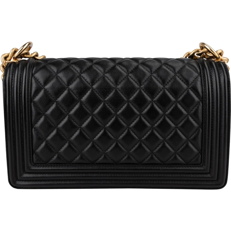 Chanel Quilted Lambskin Medium Boy Crossbody Bag