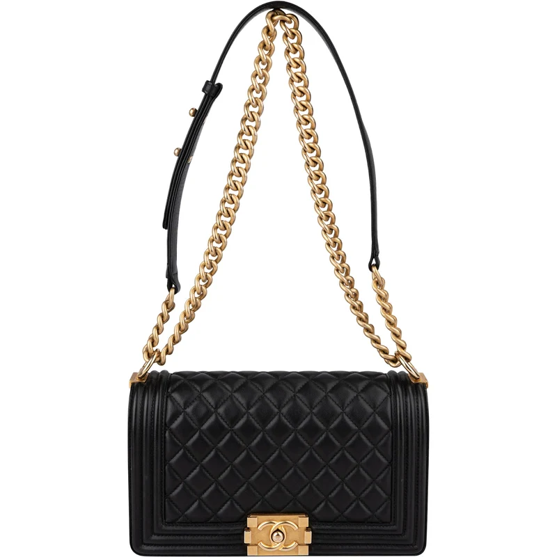 Chanel Quilted Lambskin Medium Boy Crossbody Bag