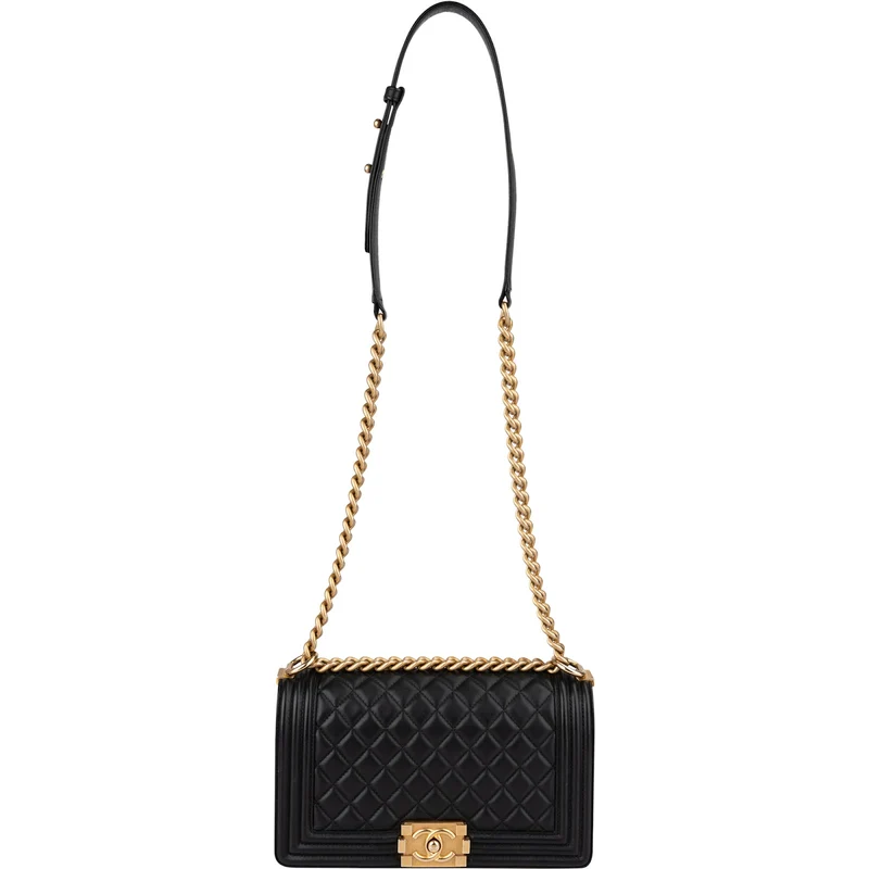 Chanel Quilted Lambskin Medium Boy Crossbody Bag
