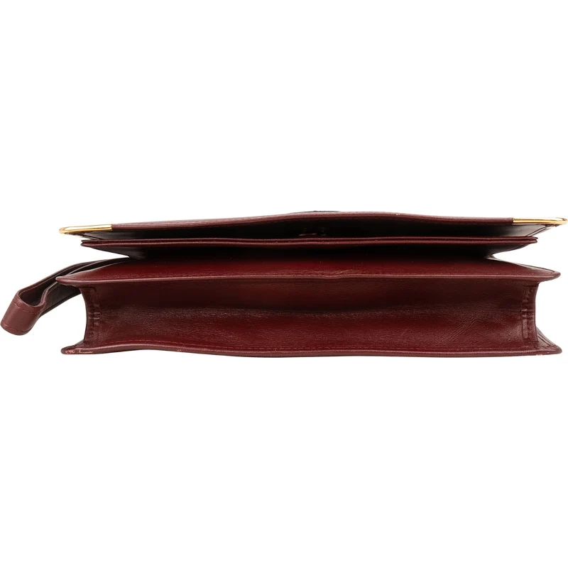 Cartier Bordeaux Leather Clutch