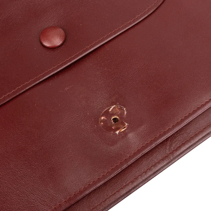 Cartier Bordeaux Leather Clutch
