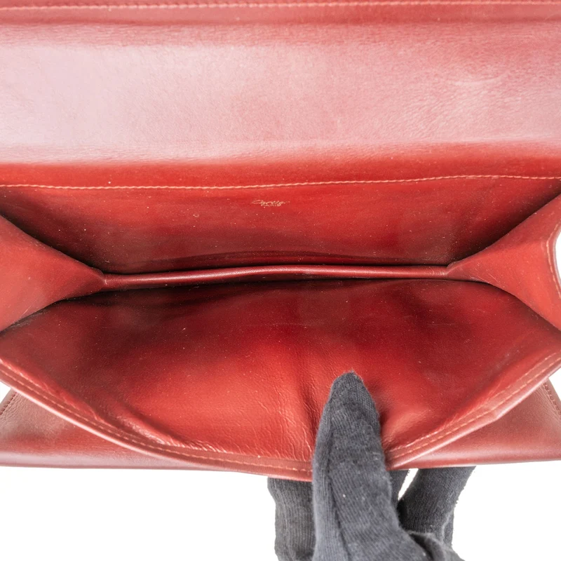 Cartier Bordeaux Leather Clutch