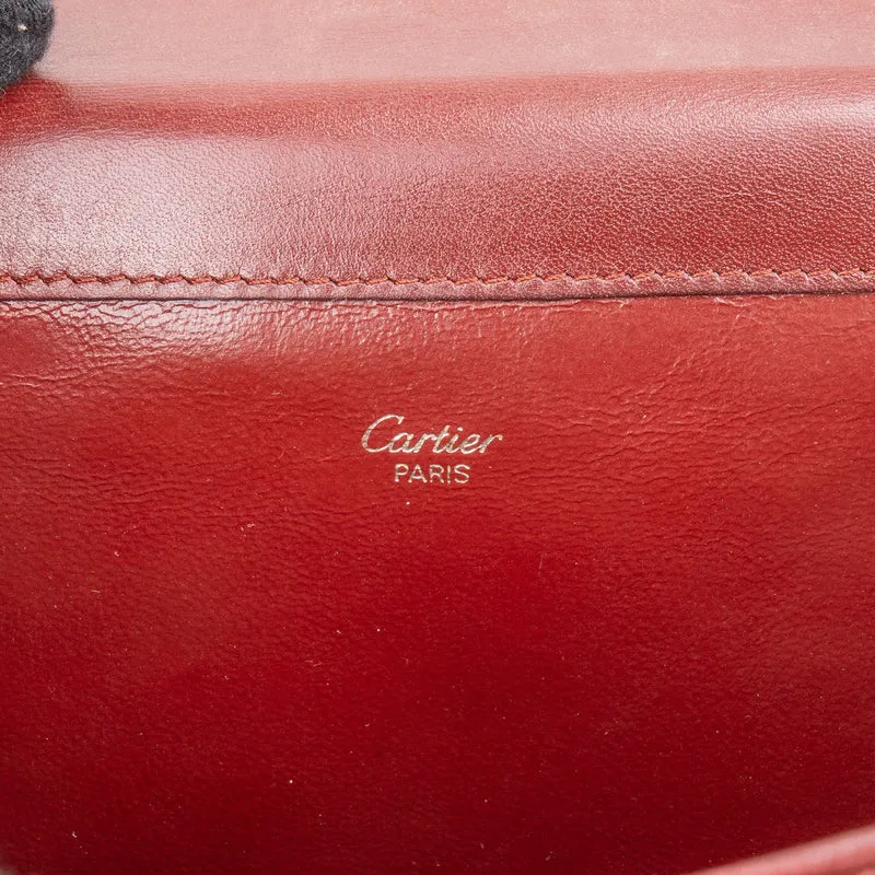 Cartier Bordeaux Leather Clutch