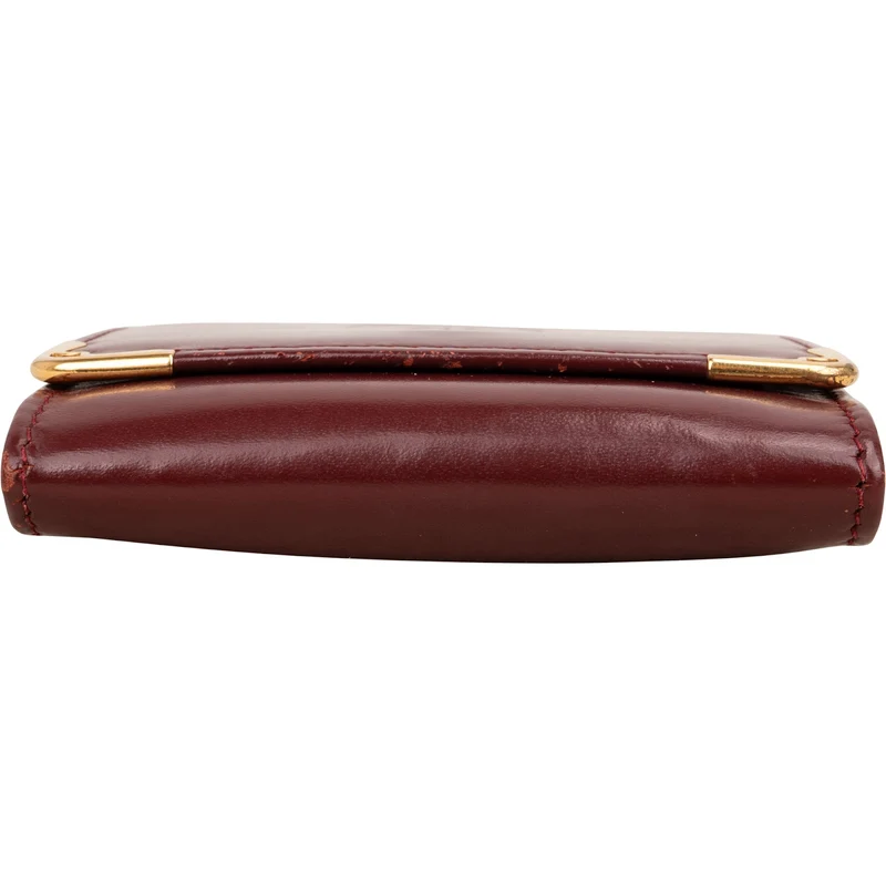 Cartier Bordeaux Leather Mini Coin Wallet