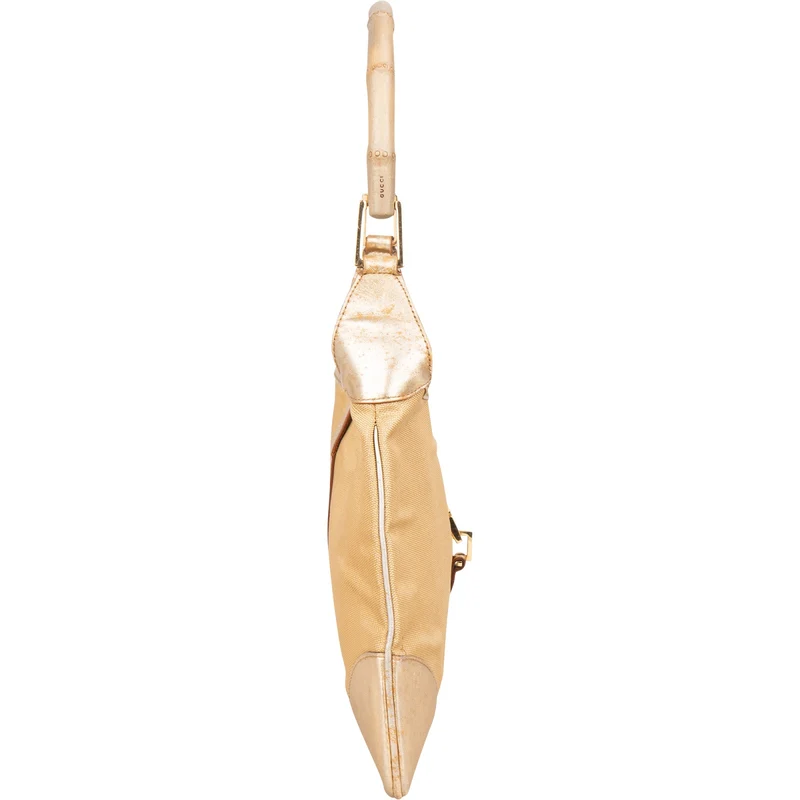 Gucci Golden Fabric Bamboo Jackie Shoulder Bag