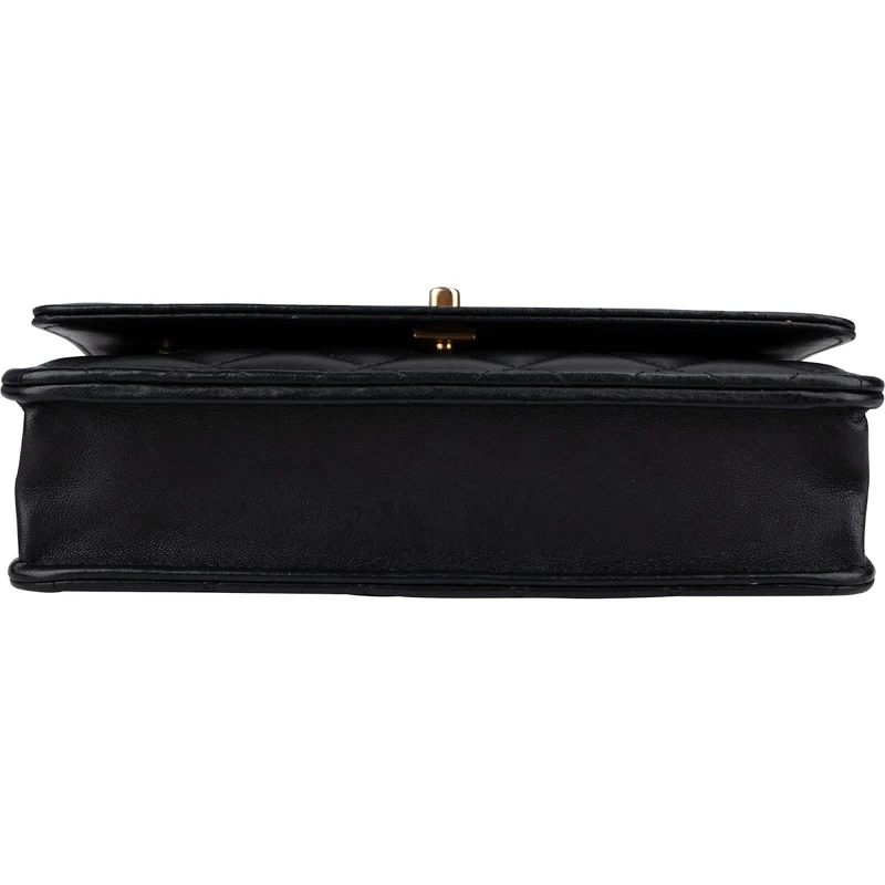 Chanel Quilted Lambskin Camellia Wallet On Chain Crossbody Bag