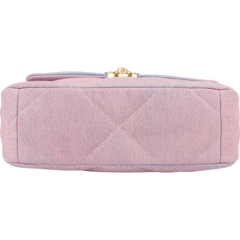 Chanel 19 Quilted Denim Sky Ombre Single Flap Crossbody Bag