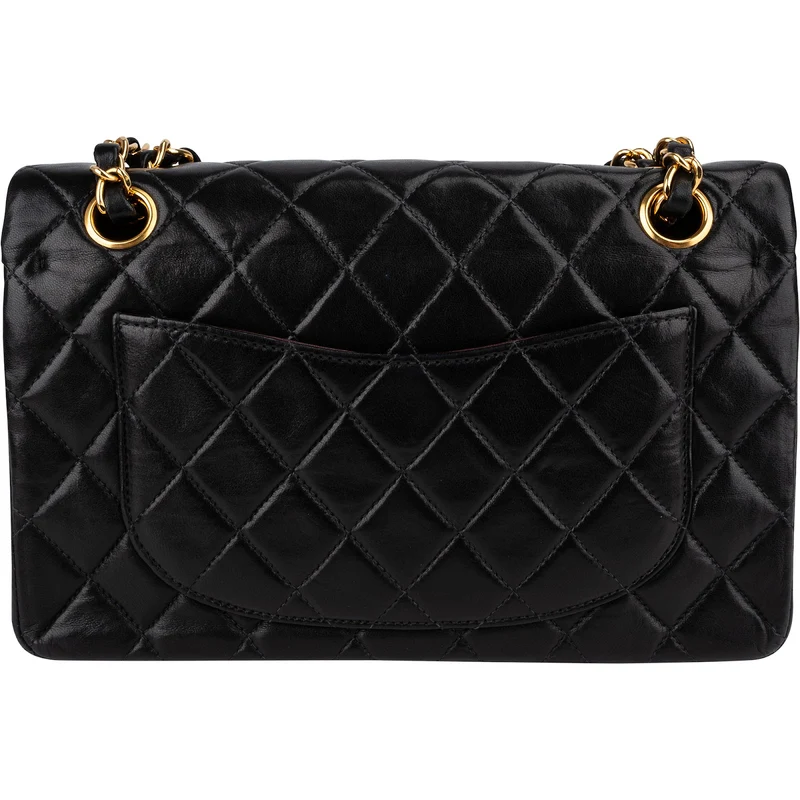 Chanel Quilted Lambskin 24K Gold Small Double Flap Shoulder Bag