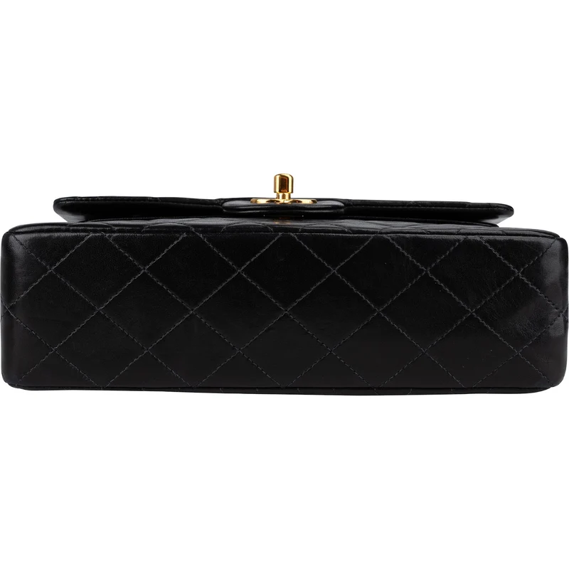 Chanel Quilted Lambskin 24K Gold Small Double Flap Shoulder Bag