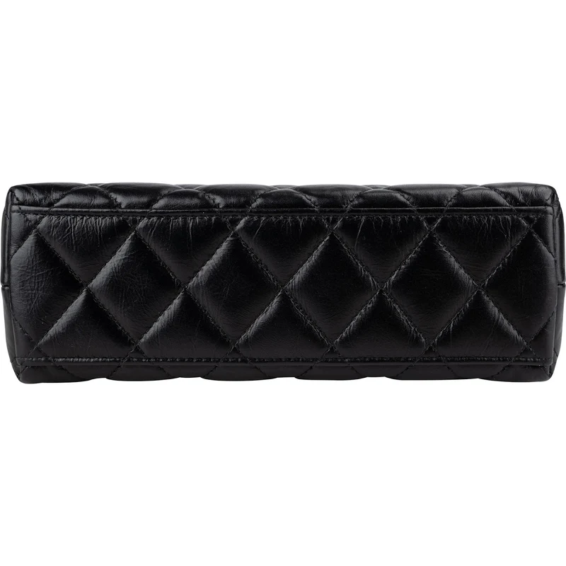 Chanel Quilted Lambskin Kelly Top Handle Small Crossbody Handbag