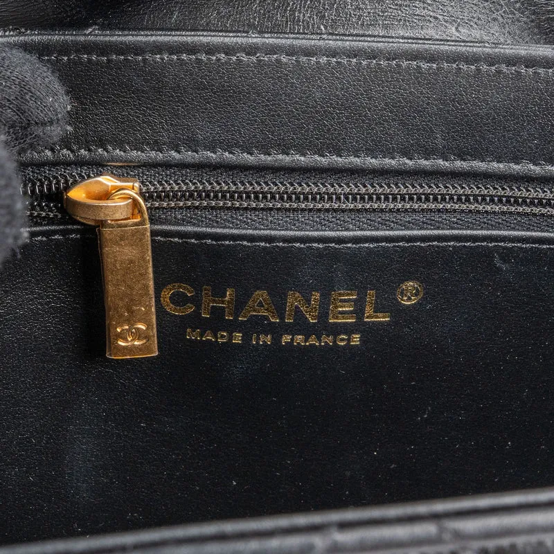 Chanel Quilted Lambskin Kelly Top Handle Small Crossbody Handbag