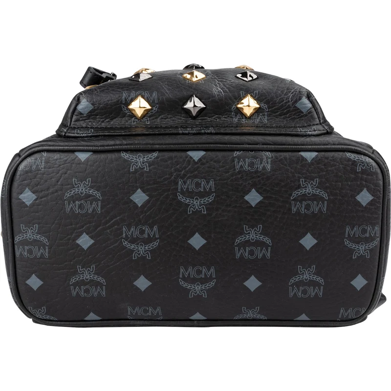 MCM Monogram Visetos Black Stark Bebe Boo Backpack
