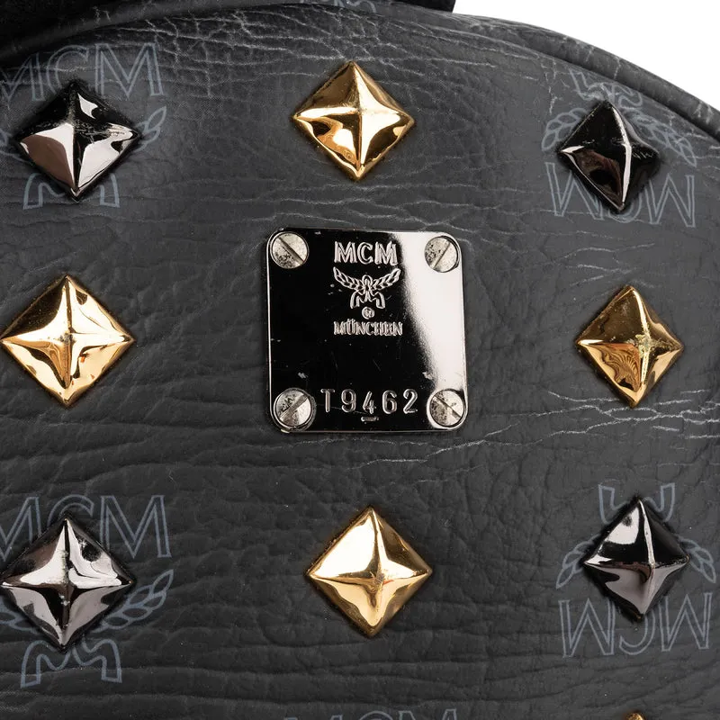 MCM Monogram Visetos Black Stark Bebe Boo Backpack