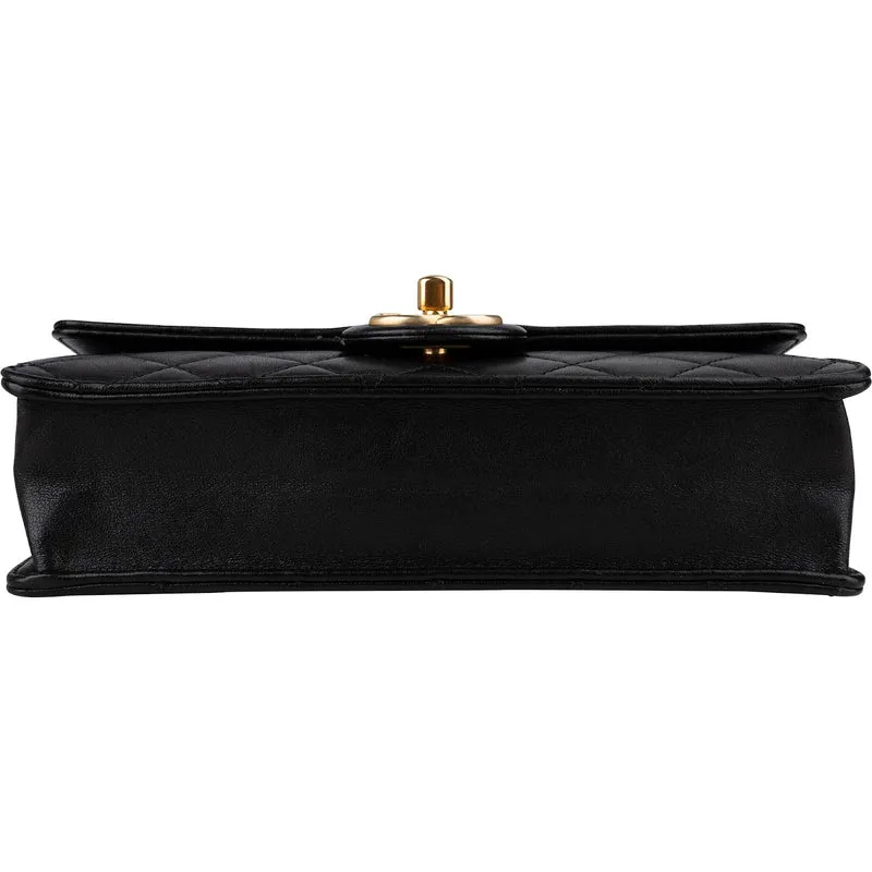 Chanel Quilted Lambskin Pearl on Top Single Flap Crossbody Bag