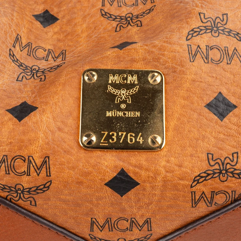 MCM Monogram Visetos Drawstring Hobo Shoulder Bag